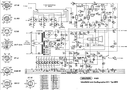 Oszillograph W3 6013; Grundig Radio- (ID = 151434) Equipment