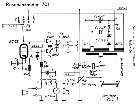 Resonanzmeter II 701; Grundig Radio- (ID = 254160) Equipment