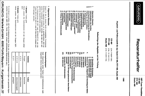 RTV400; Grundig Radio- (ID = 349909) Radio