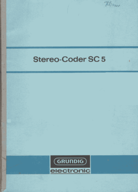 Stereocoder SC5; Grundig Radio- (ID = 2857692) Equipment