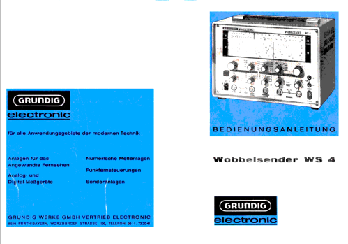 Wobbelsender WS4; Grundig Radio- (ID = 616962) Equipment