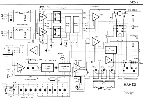 Oscilloscope HM 512-2; HAMEG GmbH, (ID = 811510) Equipment