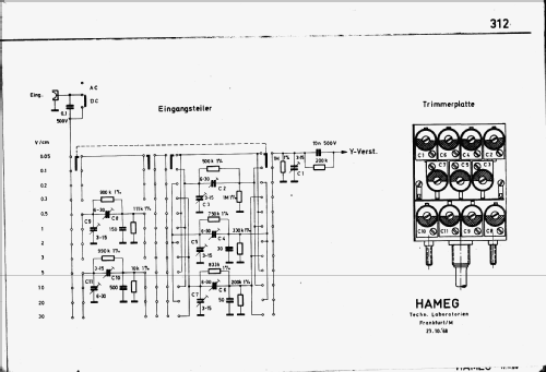 Oszillograph HM 312-3; HAMEG GmbH, (ID = 753042) Equipment