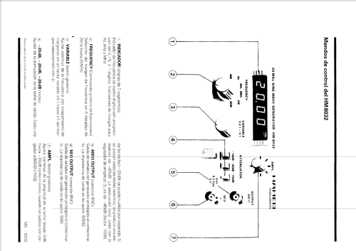 Sinus-Generator HM8032; HAMEG GmbH, (ID = 2609417) Equipment