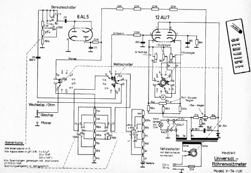 Valve Voltmeter V-7A/UK; Heathkit UK by (ID = 720100) Equipment