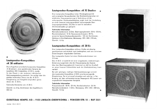Kugelbox k20 sensit ; Heli Gerätebau, (ID = 2507071) Speaker-P