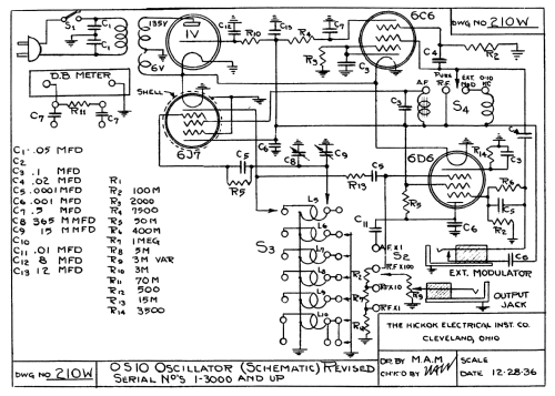 Oscillator OS-10; Hickok Electrical (ID = 686577) Equipment