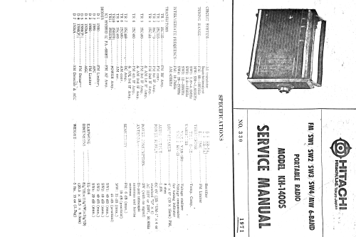 KH-1400S; Hitachi Ltd.; Tokyo (ID = 2645827) Radio