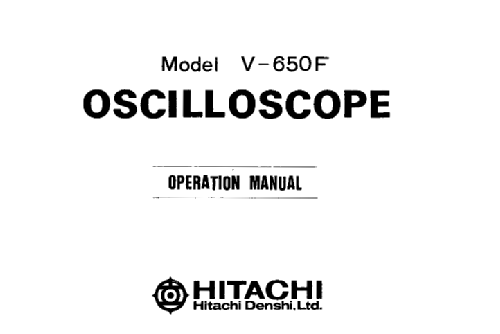 Oscilloscopio Oscilloscope Oszilloscope V-650F; Hitachi Ltd.; Tokyo (ID = 1313724) Equipment