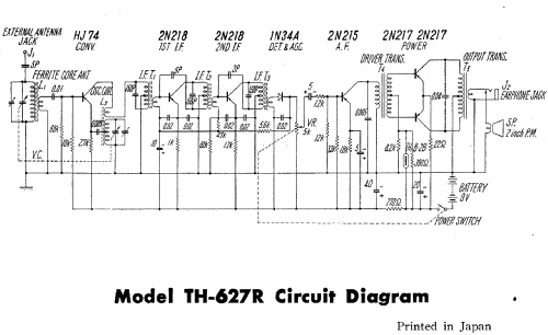 Transistor 6 TH-627R; Hitachi Ltd.; Tokyo (ID = 1200923) Radio