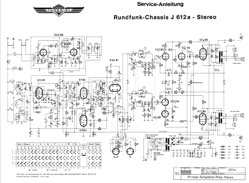 Rundfunk-Chassis J612a Stereo ; Imperial Rundfunk (ID = 1696669) Radio