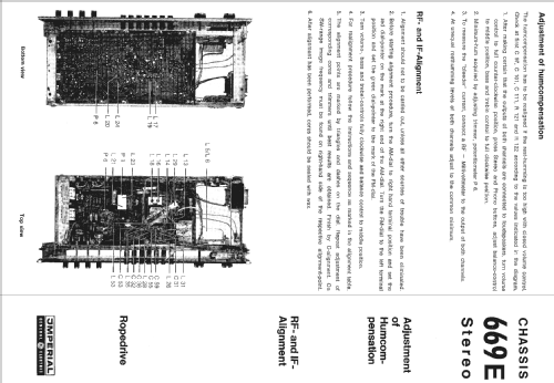 Radio Chassis 669E Stereo; Imperial Rundfunk (ID = 609436) Radio