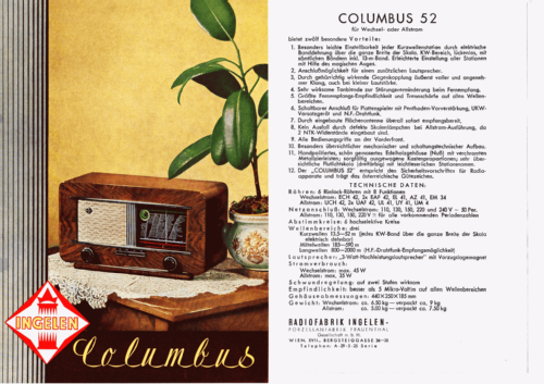 Columbus 52W; Ingelen, (ID = 2461457) Radio