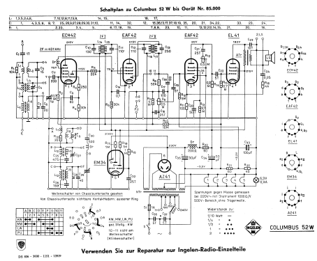 Columbus 52W; Ingelen, (ID = 504910) Radio