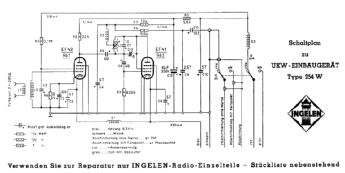 UKW-Einbaugerät 254W; Ingelen, (ID = 387546) Adaptor