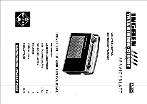 Universal TR2000; Ingelen, (ID = 241746) Radio