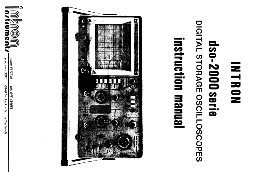 Storage Oscilloscope DSO-2000; INTRON Instruments; (ID = 930488) Equipment