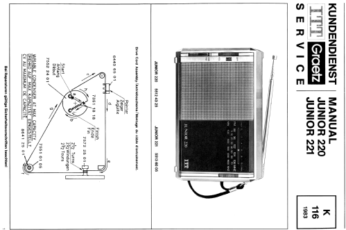 Junior 220 55124325; ITT-Graetz (ID = 707215) Radio