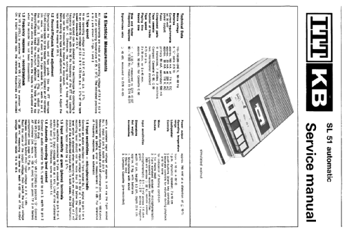 SL51 Automatic 51312621; ITT Schaub-Lorenz (ID = 1583417) Ton-Bild