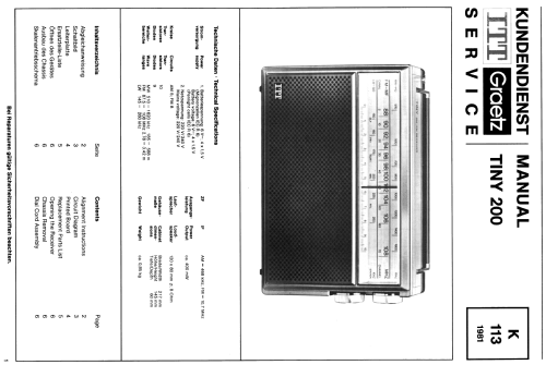 Tiny 200; ITT Schaub-Lorenz (ID = 878219) Radio