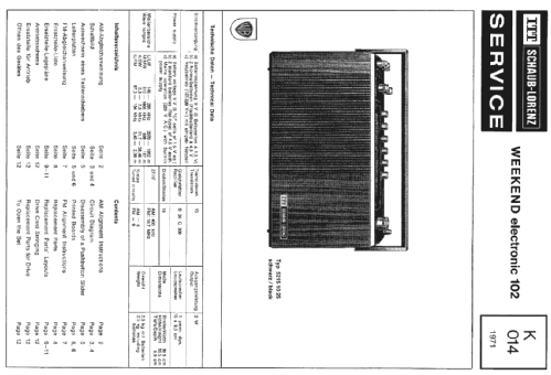 Weekend electronic 102 52151025; ITT Schaub-Lorenz (ID = 615840) Radio