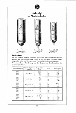 Elekrolytkondensator Jahrelyt; Jahre, Richard, (ID = 2771706) Radio part