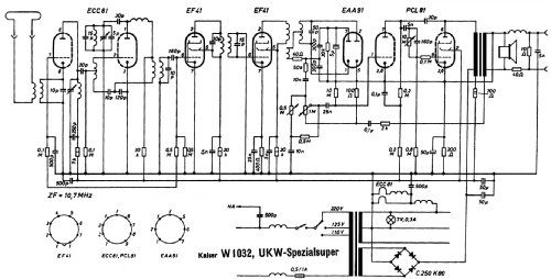 UKW-Spezial W1032; Kaiser KG, W. bzw. (ID = 25096) Radio