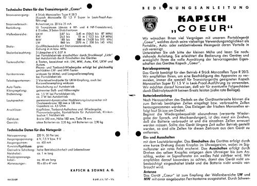 Coeur ; Kapsch & Söhne KS, (ID = 1285926) Radio