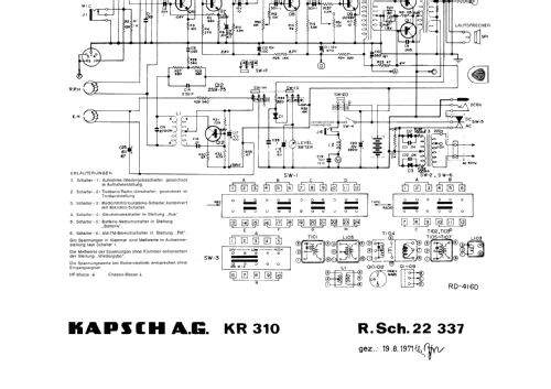 Radio-Kassettenrecorder KR310; Kapsch & Söhne KS, (ID = 147374) Radio