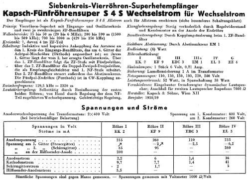 S4S-W; Kapsch & Söhne KS, (ID = 14237) Radio