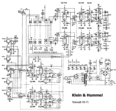 Telewatt VS-71M; Klein & Hummel; (ID = 103645) Ampl/Mixer