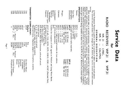 Calypso WP31; Kolster Brandes Ltd. (ID = 1607944) Radio