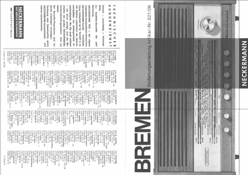 Bremen 27150 Art.Nr. 821/06; Neckermann-Versand (ID = 376592) Radio