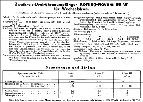 Novum 39W; Körting-Radio; (ID = 14284) Radio