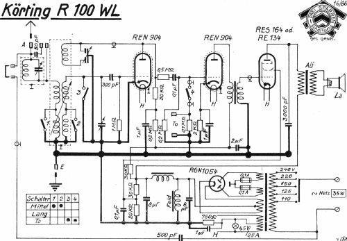 R100WL; Körting-Radio; (ID = 1069777) Radio