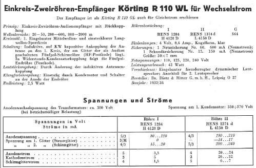 R110WL; Körting-Radio; (ID = 14299) Radio