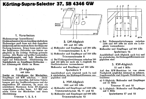 Supra-Selector 37 SB4346GW; Körting-Radio; (ID = 14401) Radio