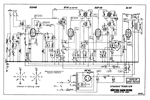 Trixor 52W; Körting-Radio; (ID = 44585) Radio