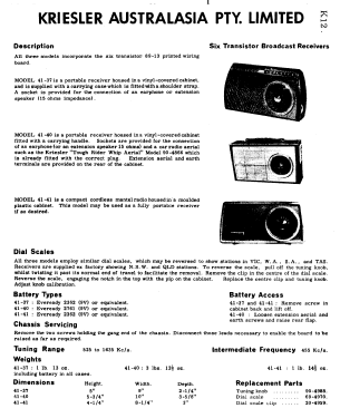 41-37A Ch= 89-13; Kriesler Radio (ID = 2967733) Radio