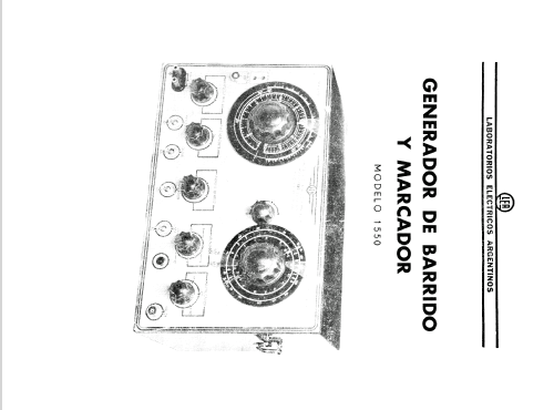 Generador de Barrido y Marcador 1550; LEA - Laboratorios (ID = 1237409) Equipment