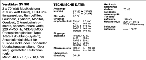 HiFi System 9000 SV-901; Lehnert GmbH, Poppy; (ID = 1240520) Ampl/Mixer