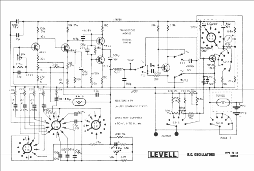 R.C. Oscillator TG152DM; Levell Electronics (ID = 1172751) Equipment