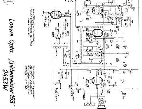 Gildemeister 153 2453W; Loewe-Opta; (ID = 1525740) Radio