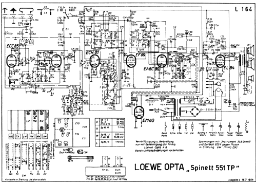 Spinett 551TP; Loewe-Opta; (ID = 198587) Radio