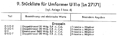 Umformer U11a für EZ6 oder FuG 10 P 124-307B-1 Anforderz. Ln 28668; Militär verschiedene (ID = 2079341) Power-S
