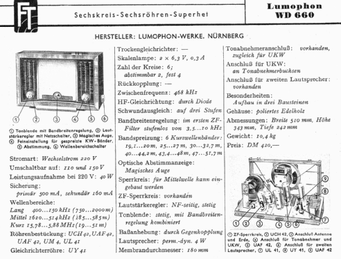 WD660; Lumophon, Bruckner & (ID = 1260213) Radio