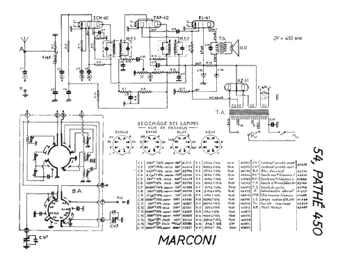 54 Ch= 450A; Marconi marque, Cie. (ID = 1414702) Radio