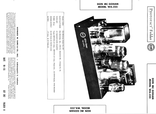 Ultra-Linear WA-325; McGohan Inc., Don; (ID = 2646640) Ampl/Mixer