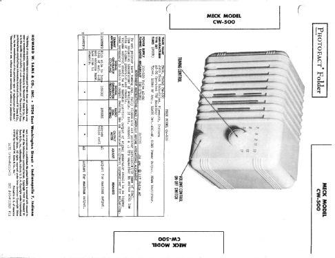 CW-500 ; Meck, John, (ID = 732953) Radio