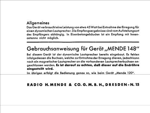 120W ; Mende - Radio H. (ID = 1237777) Radio